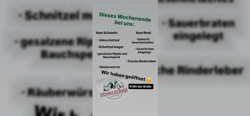 Dieses Wochenende bei uns: