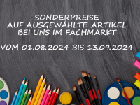 Sonderpreise auf ausgewählte Artikel bei uns im Fachmarkt