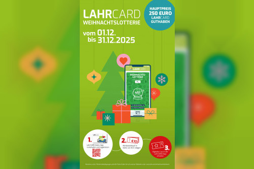 LahrCARD-Weihnachtslotterie 2025 – Gewinne bis zu 250 Euro Guthaben