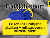 Frühjahrsputz im Büro: Aktion Stuhlreinigung bei DMS Diebold