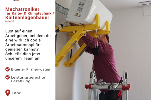 Mechatroniker für Kälte und Klimatechnik m/w gesucht