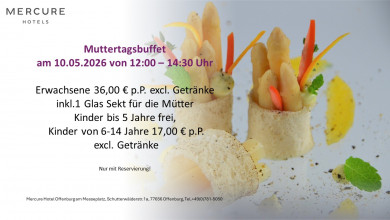 Muttertagsbuffet am 10.05.2026