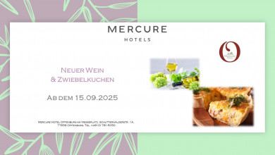 Neuer Wein und Zwiebelkuchen