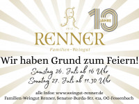 Einladung zum Jubiläums-Sommerfest – 10 Jahre Familien-Weingut Renner