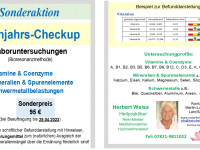 Laboruntersuchung (Bioresonanzmethode) - Frühjahrs-Checkup