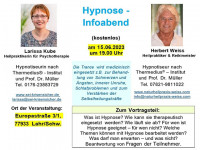 HYPNOSE - Info-Abend am 15.6.23 um 19.00 in Lahr