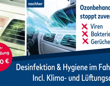 Viren und bakterienfreier Fahrzeuginnenraum 