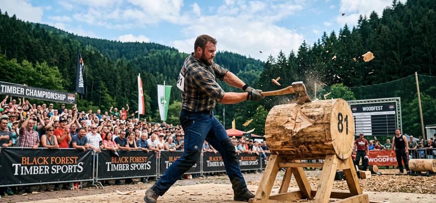 Späne fliegen am Eichberg: Haller bei den Schwarzwälder Holzfällermeisterschaften 2026