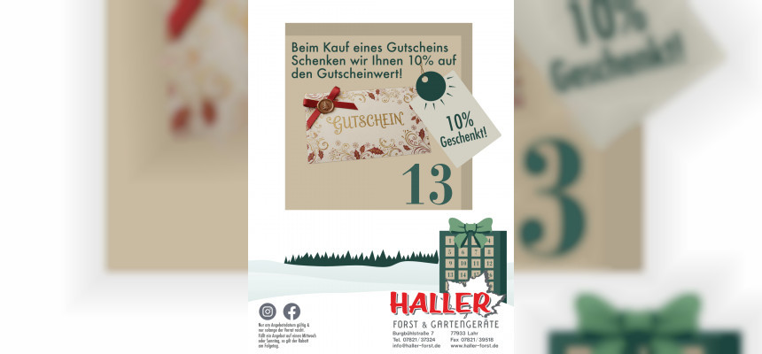 Türchen 13. Gutscheinaktion