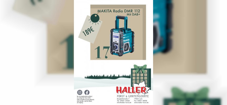 Türchen 17. Makita Radio DMR112